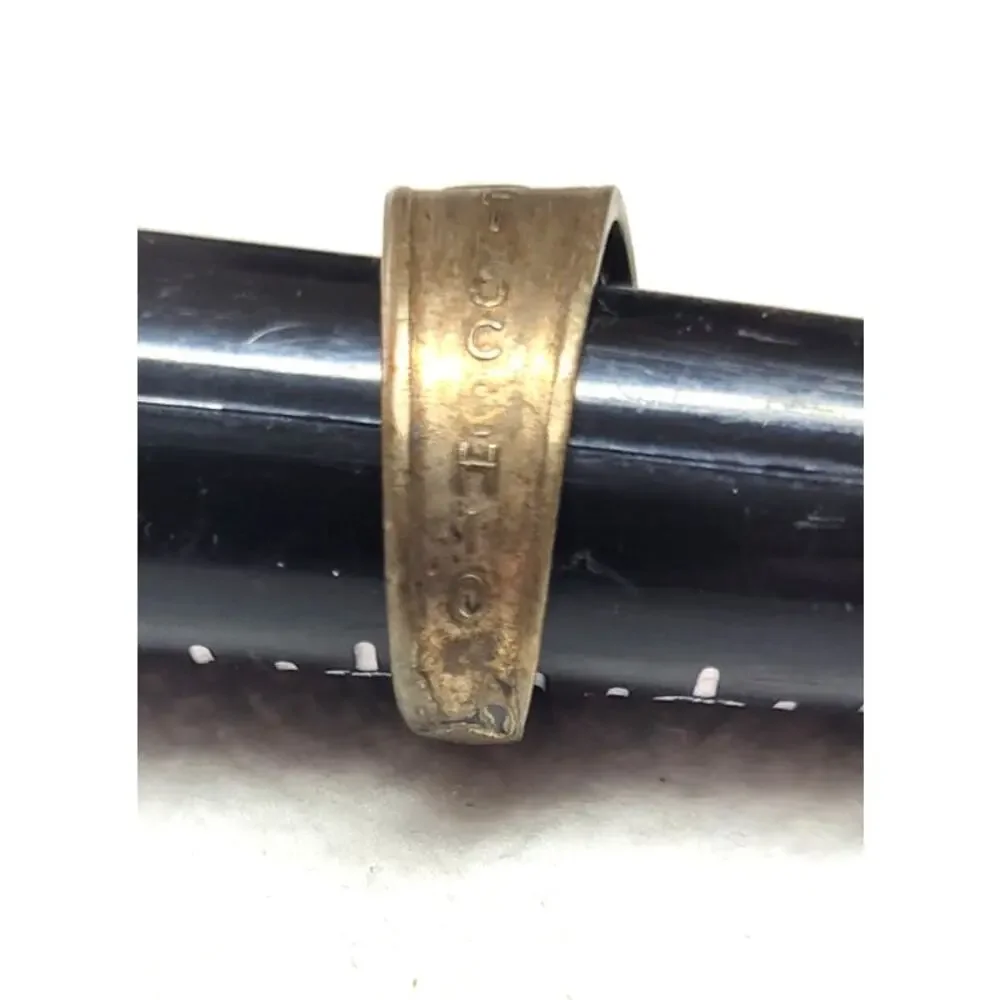 Vintage Duchess Silver Plate Pinocchio Spoon Ring Size 8.75 Wrap Bypass Jewelry